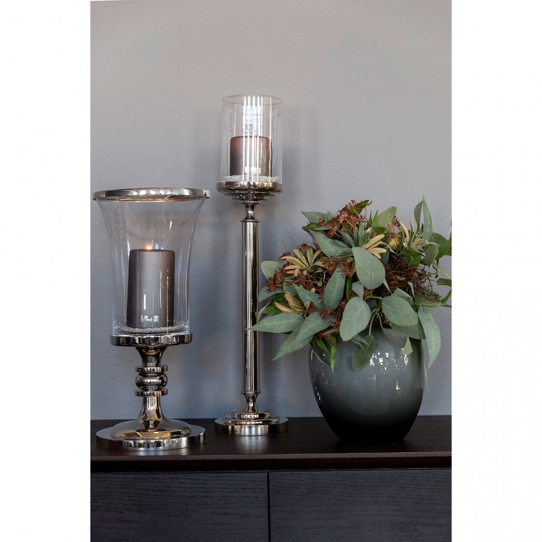 Vase Losone H20 cm opal grau