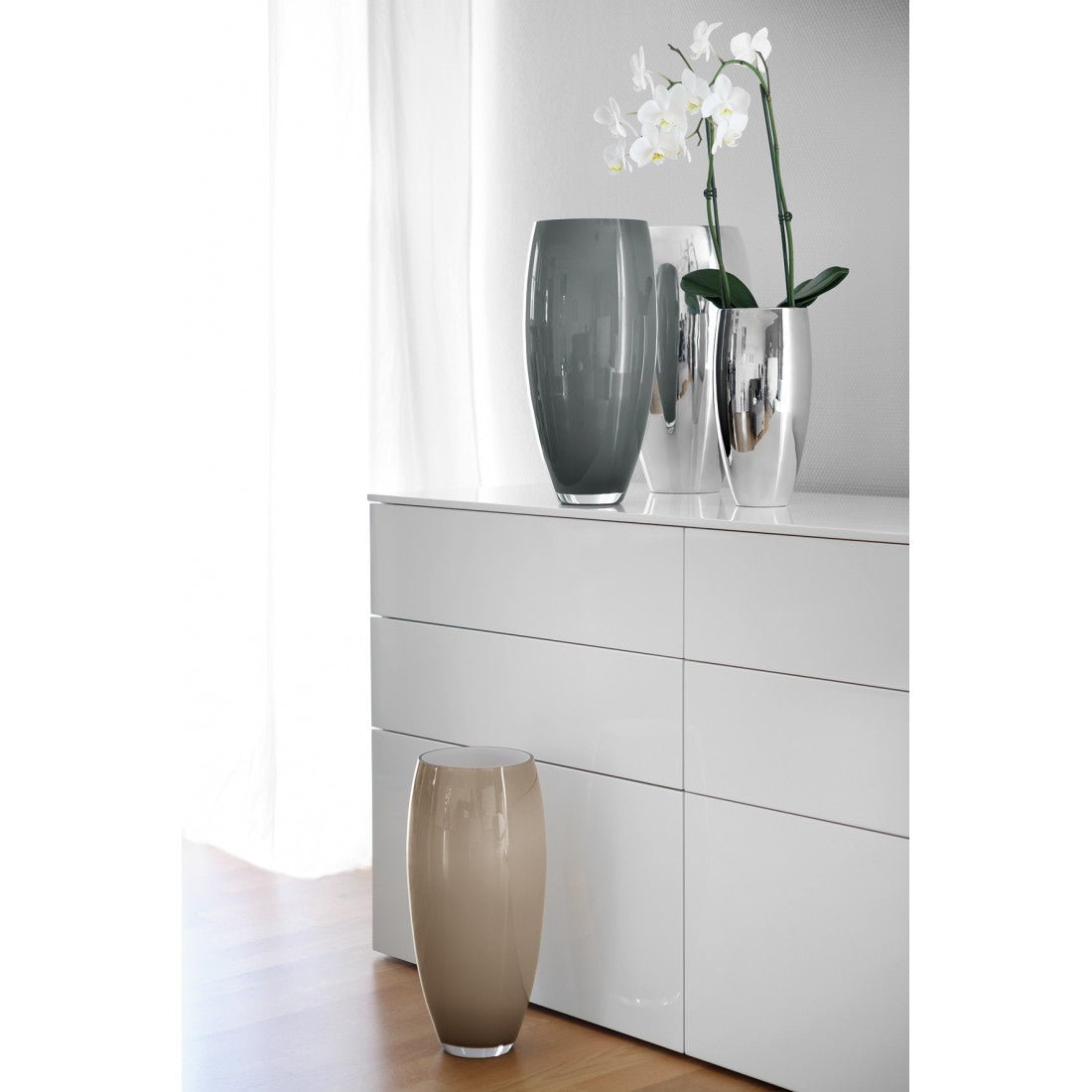 Vase Africa H40 cm opal beige