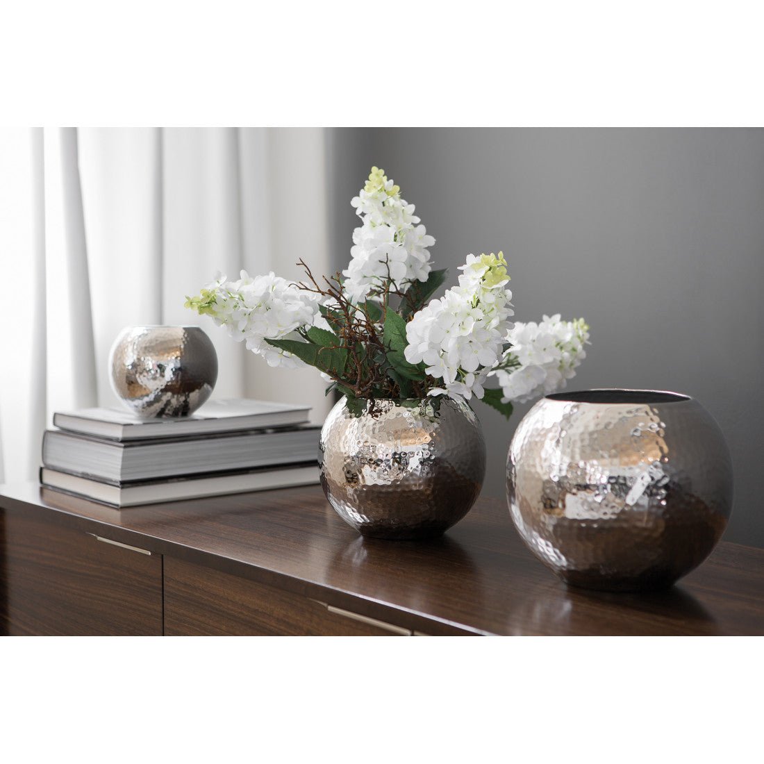 Vase Moon gehämmert H13 cm