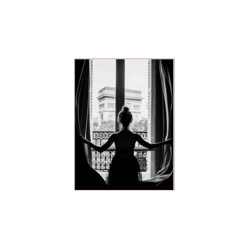 Wandbild Girl in Window