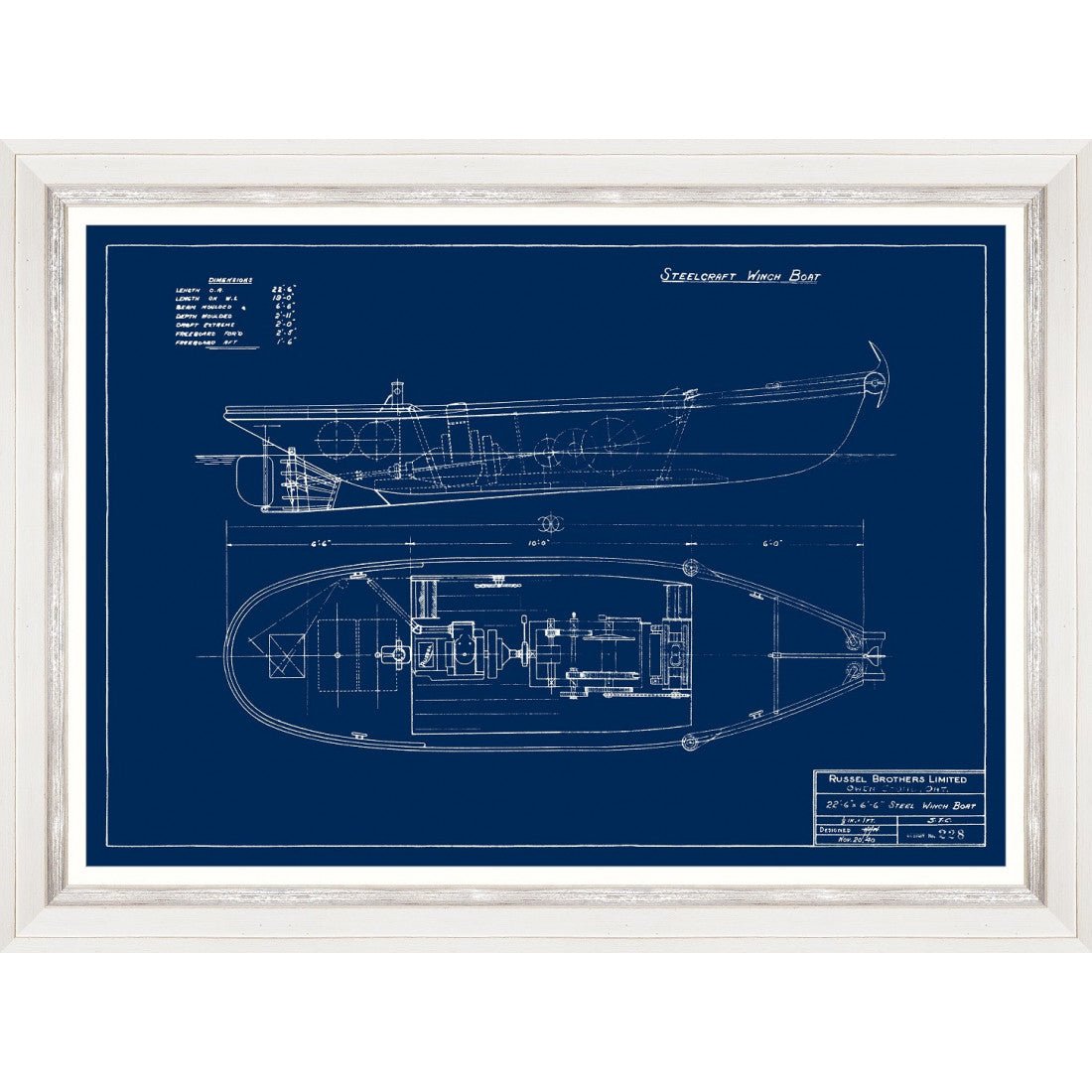 Wandbild Thugboats Blueprints IV