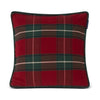 Kissenhülle Checked Organic Cotton Canvas Pillow Cover Red/Green 50x50cm