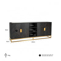 Richmond Anrichte Blackbone Gold