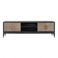 Fernsehkommode Bloomingville mit 4 Türen Shagreen