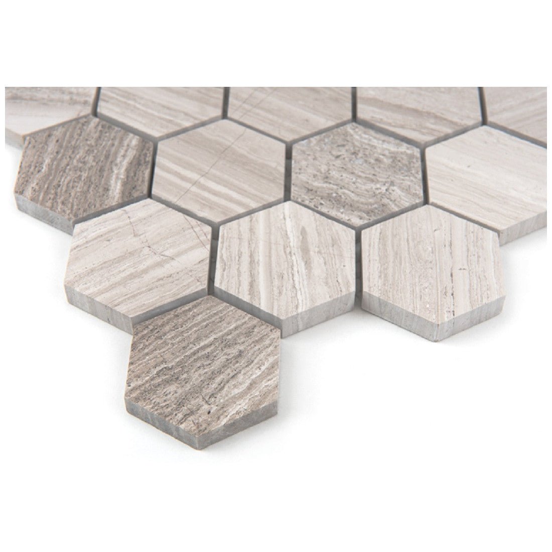 Mosaik Woodstone Hexagon Grey