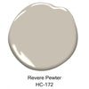 Farbprobe Benjamin Moore Revere Pewter HC-172