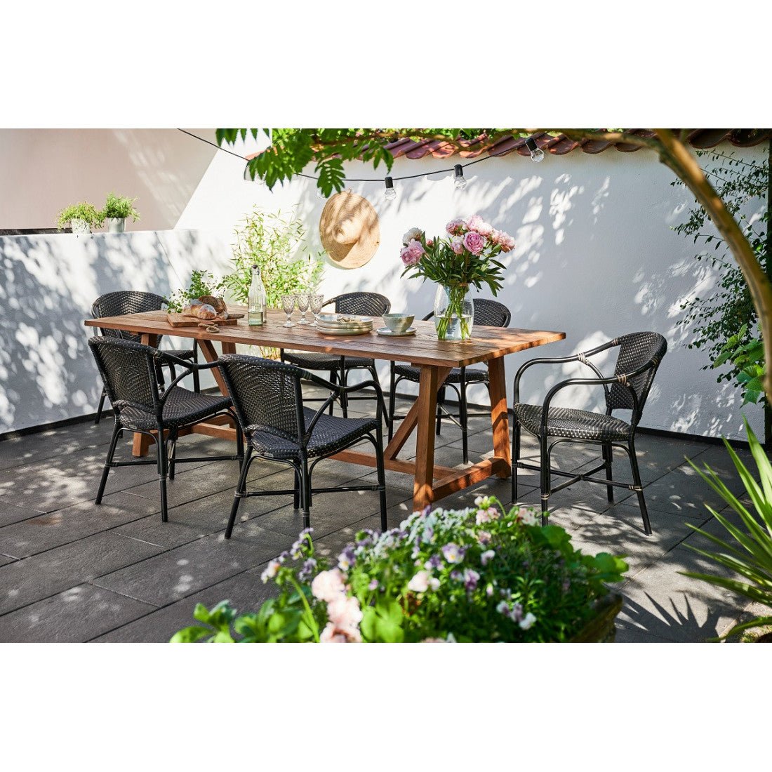 Sika Design Stuhl Valerie AFFÄIRE Alu Rattan schwarz