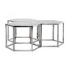 Richmond Couchtisch Penta 3er Sechseck silver