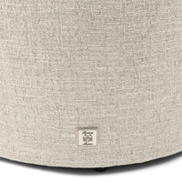 Fußhocker Park Avenue Antique White Rich Tweed