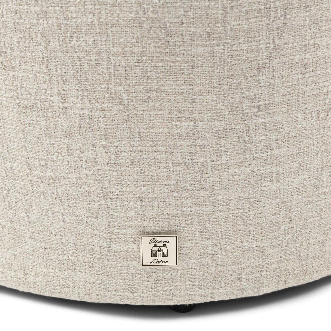 Fußhocker Park Avenue Antique White Rich Tweed