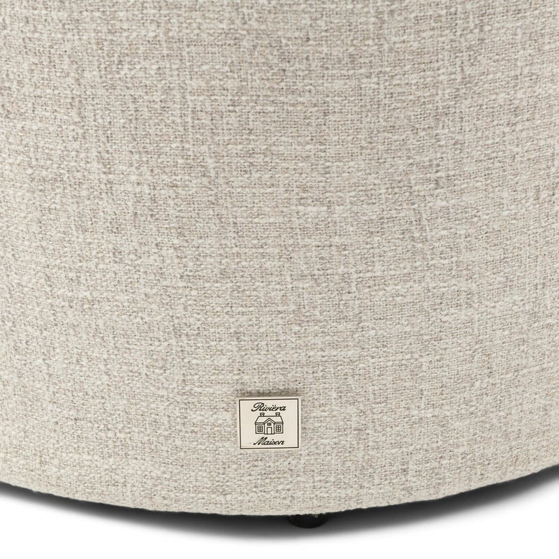 Fußhocker Park Avenue Antique White Rich Tweed