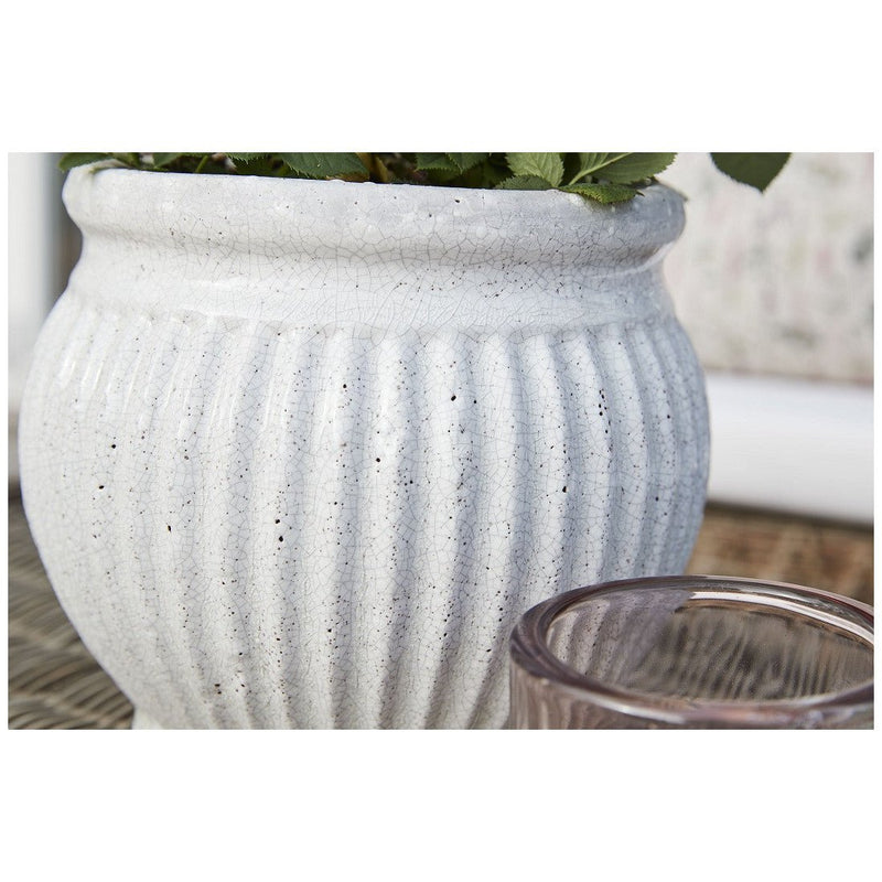Lene Bjerre Catinia Blumentopf H16cm Weiß