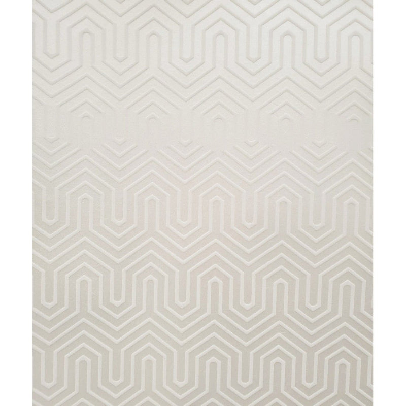 Tapete Labyrinth York Geometric Pearl/White