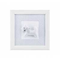 Caramella Wandbild Hund mit Halstuch Pure Grey