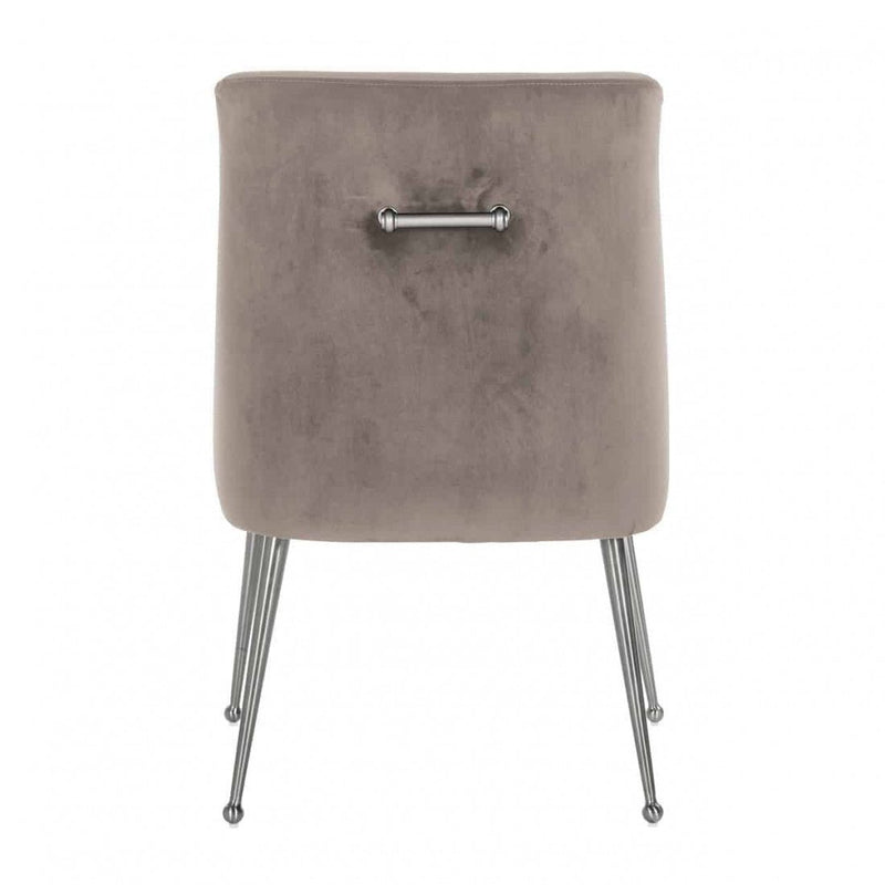 Richmond Stuhl Indy Khaki velvet/ silver