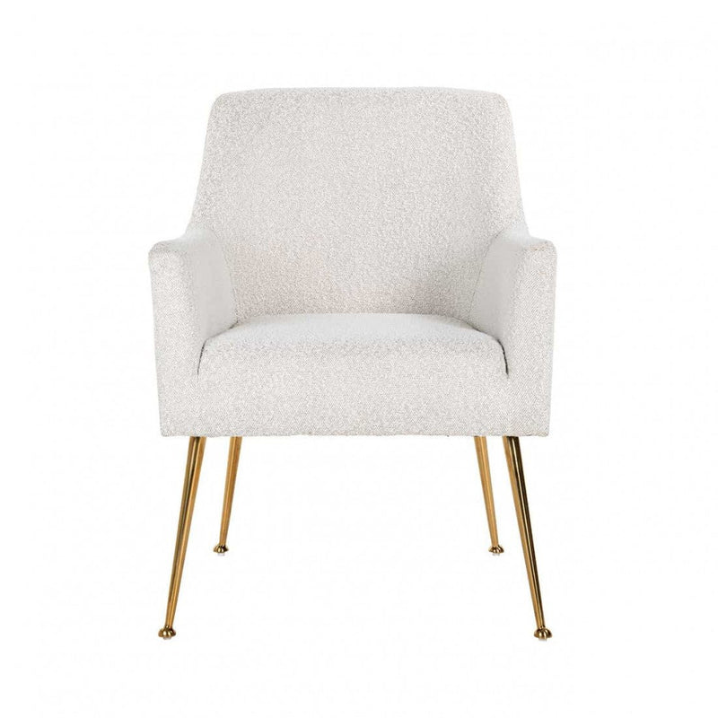 Richmond Harper Darby Weiß Bouclé / gebürstetes Gold