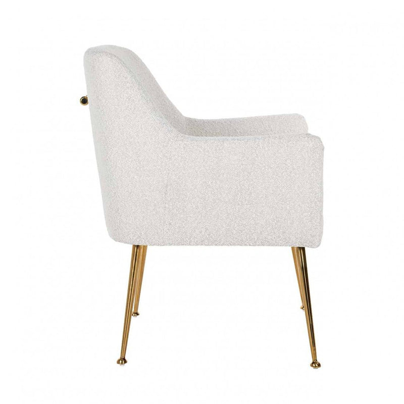Richmond Harper Darby Weiß Bouclé / gebürstetes Gold