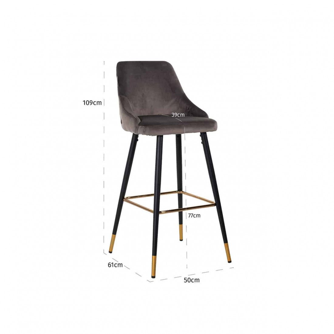 Richmond Barhocker Imani Stone Velvet