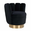 Richmond Sessel Mayfair Black Velvet Brushed gold