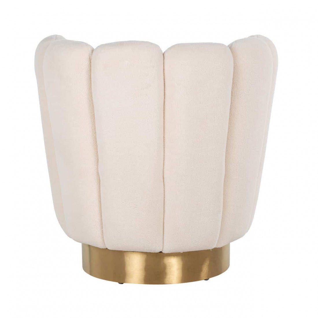 Richmond Sessel Mayfair Faux sheep Brushed gold