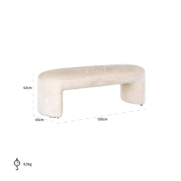 Richmond Sitzbank Fargo White Chenille