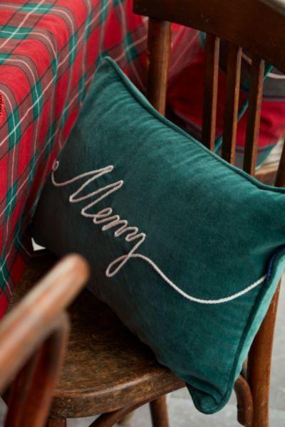 Kissenhülle Merry Cotton Velvet Pillow Green 30X50cm