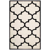 Teppich Marokko weiß/schwarz